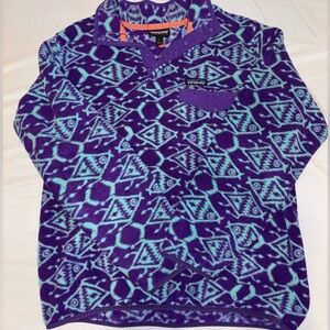 Patagonia Purple and Blue Geometric Sweatshirt